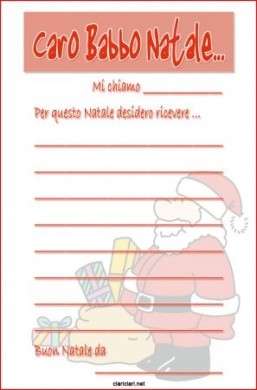 Letterine per Babbo Natale semplice
