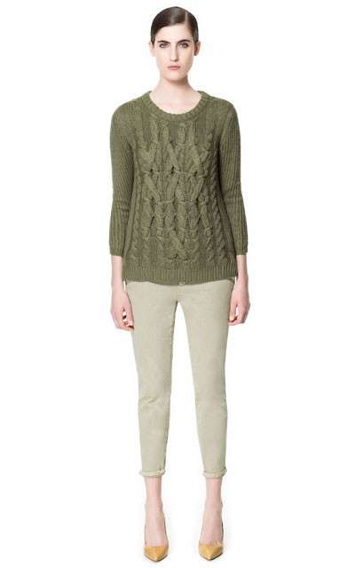 Maglia a trecce di Zara
