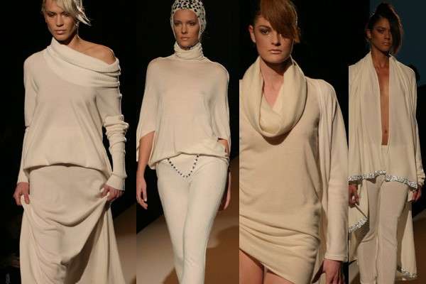 Moda tricot in bianco