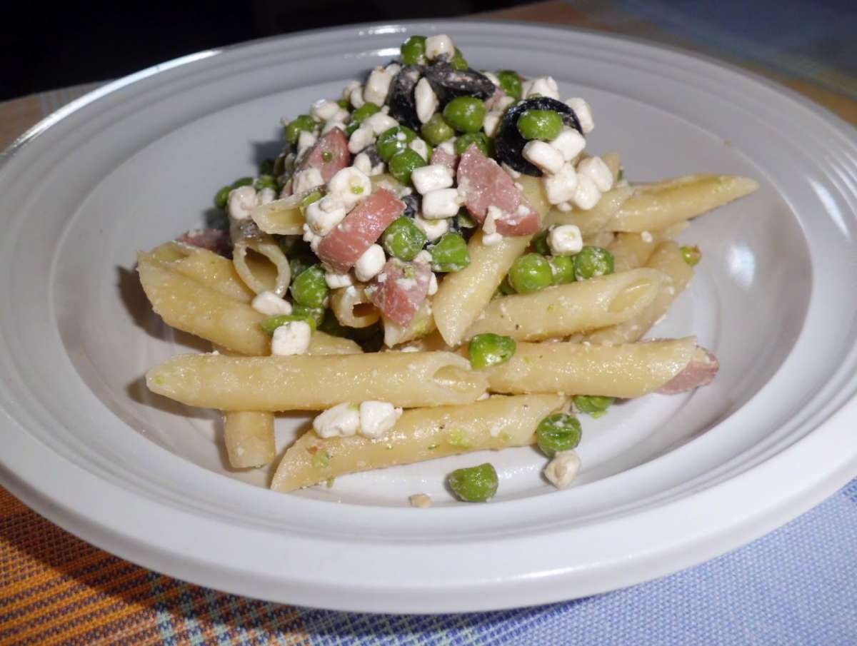 Penne con wurstel