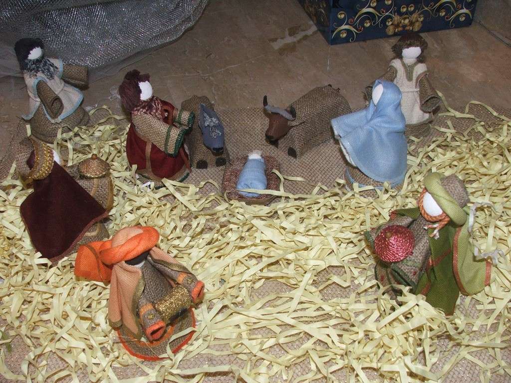 Presepe in pasta di sale stoffa