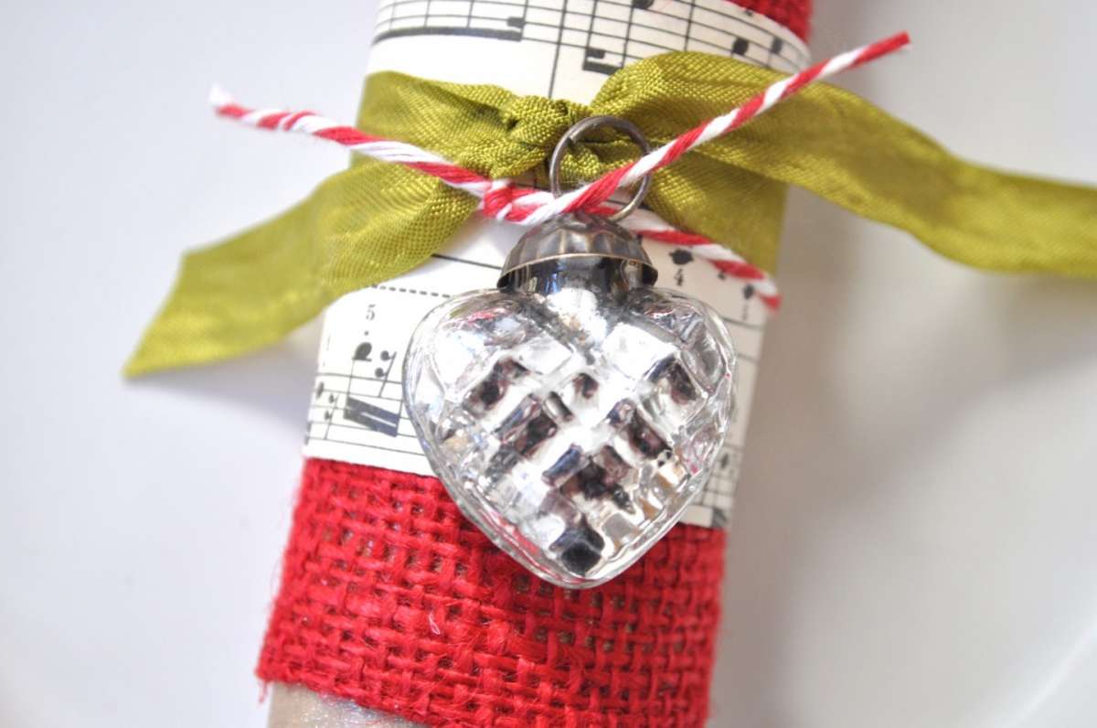 Segnaposto Natale cuore argento