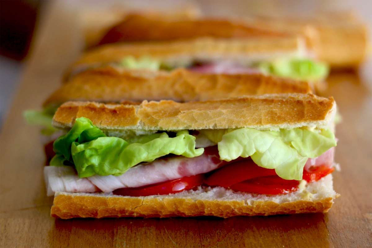 Panino light con prosciutto cotto