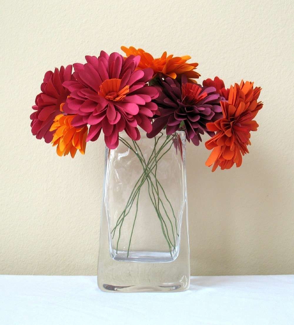 Fiori di carta fai da te in vaso