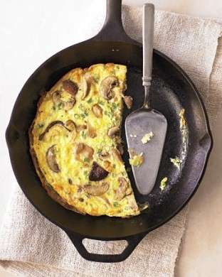 frittata funghi e fagiolini