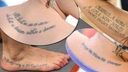 Le scritte tattoo in inglese