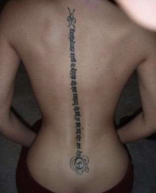 Tattoo colonna vertebrale