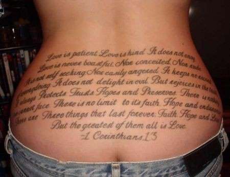 Tattoo fondo schiena