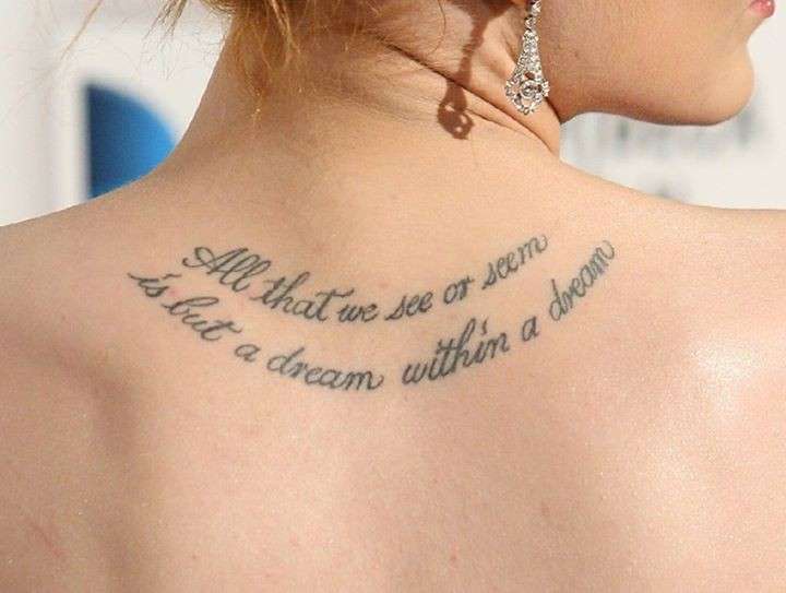 Tatuaggio citazione Edgar Allan Poe