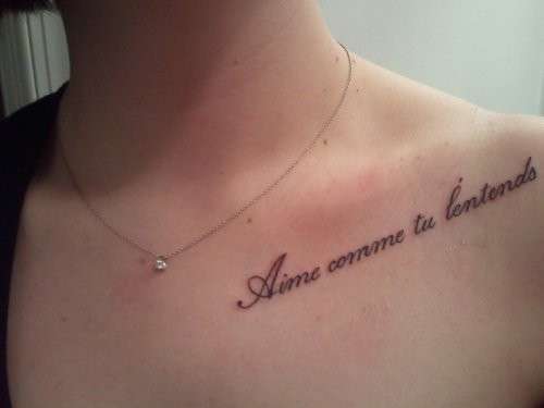 Tatuaggio in francese