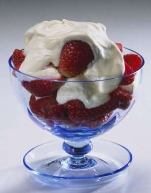 Crème Fraîche con fragole
