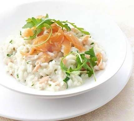 Risotto limone salmone