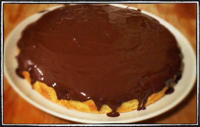 Glassa al cioccolato su Torta Margherita