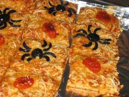 Pizza con ragnetti