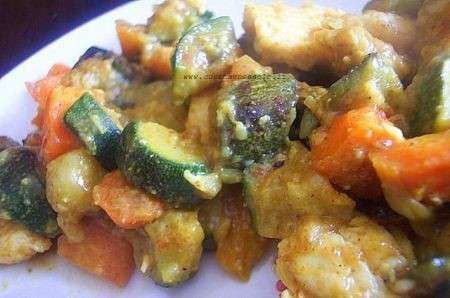 pollo al curry con verdure