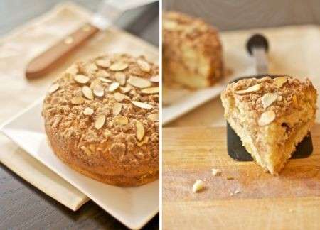 Torta di mele con mandorle a lamelle