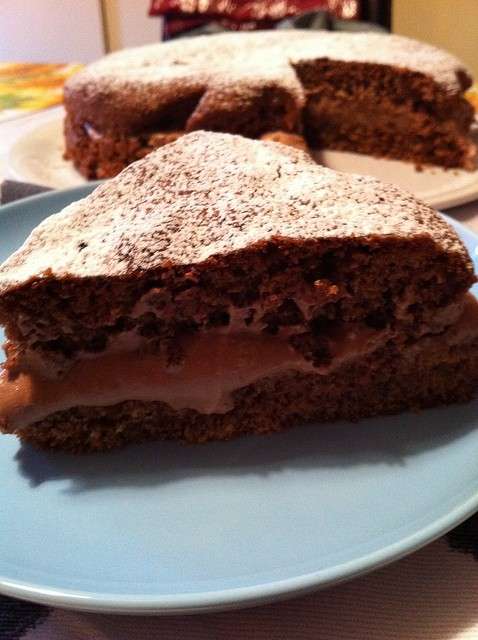 Torta Margherita al cacao farcita al cioccolato