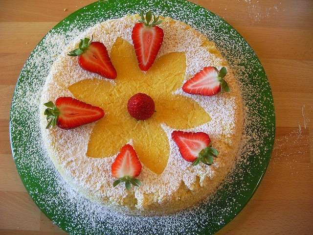 Torta Margherita alle fragole