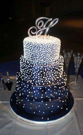 Torta nuziale con glitter