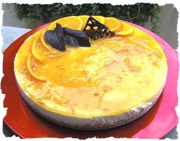 cheesecake arancia e cioccolato