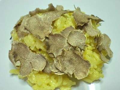 risotto al tartufo bianco e zafferano