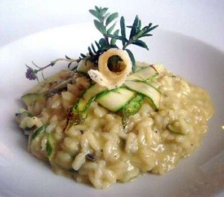 risotto tartufo e zucchine