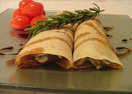 Crepes con funghi