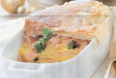 lasagne di salmone in crosta