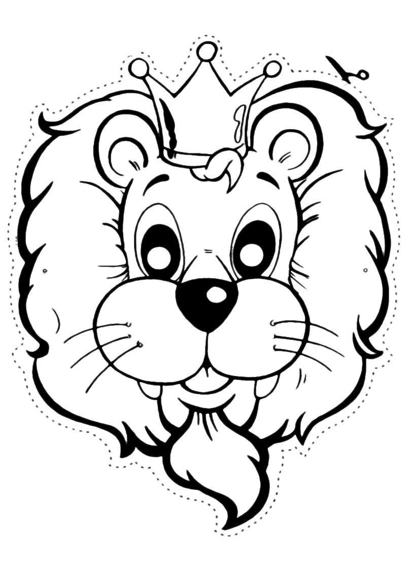 Maschera da stampare da leone