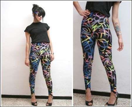 Moda anni 80: i leggings fluo