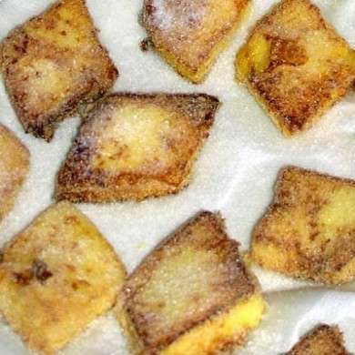 pezzi crema fritta con zucchero