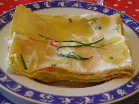 piatto lasagna al salmone