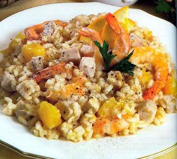 piatto risotto e gamberi