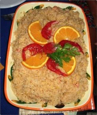 risotto arance e gamberi