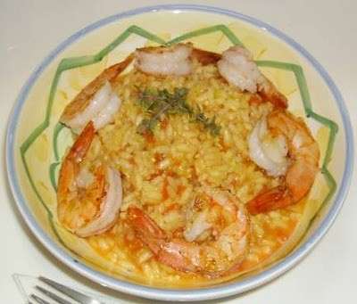 risotto arance gamberi