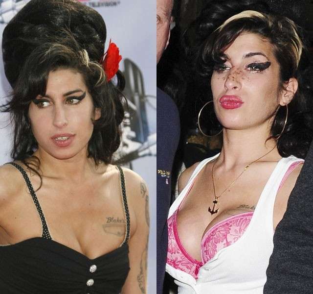 Amy Winehouse prima e dopo