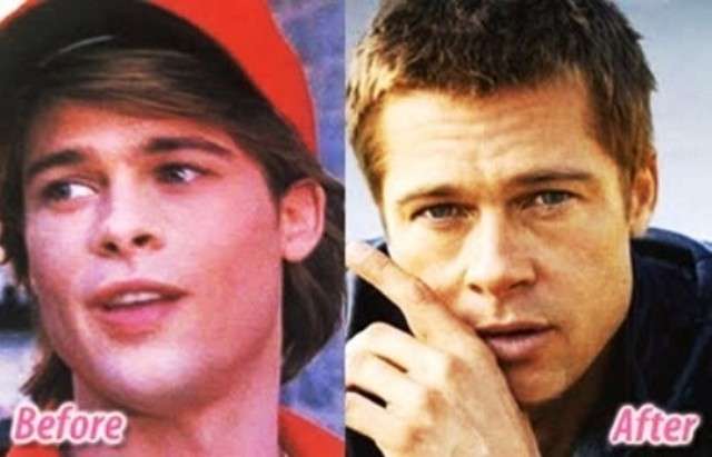 Brad Pitt prima e dopo