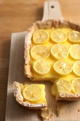 Crostata con crema al limone