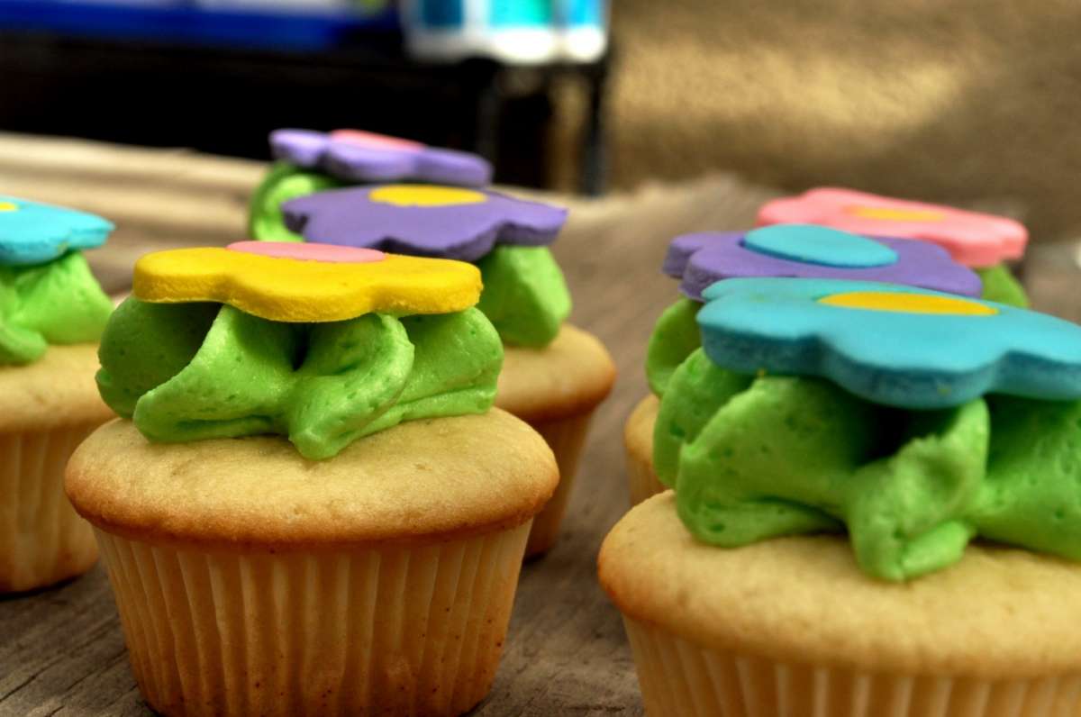 Cupcake con fiori