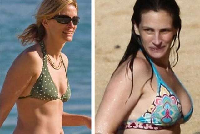 Julia Roberts prima e dopo