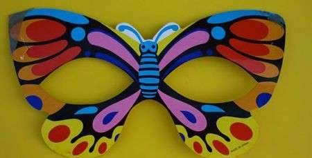 maschera farfalla colorata