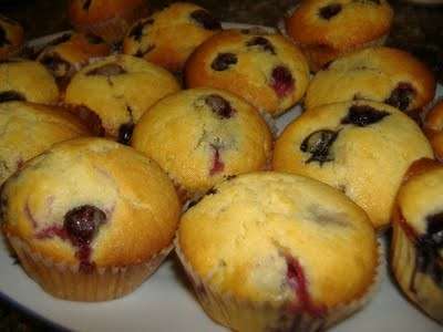 piatto muffin ai mirtilli