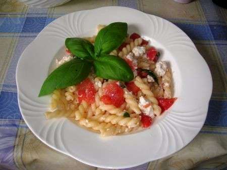 piatto pasta tricolore