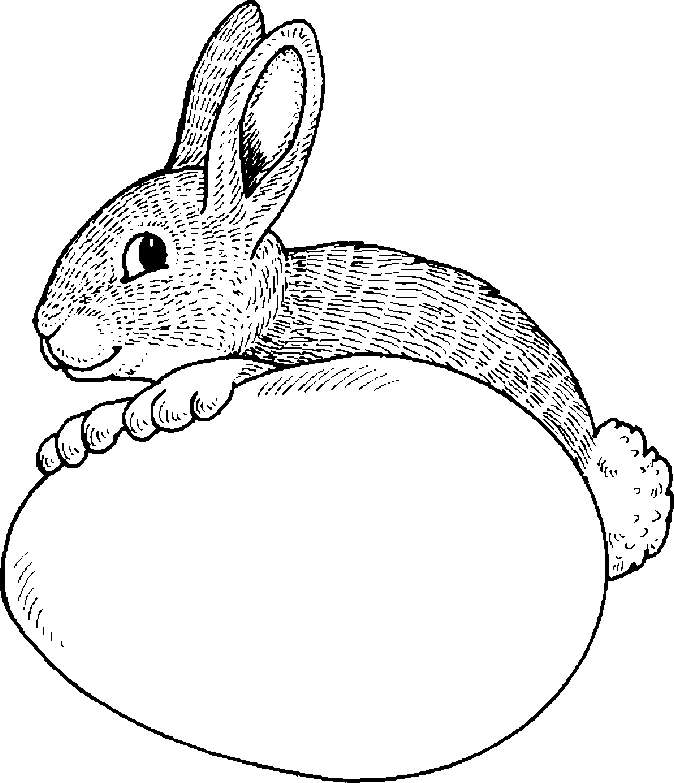 Disegno di Pasqua con un grande uovo