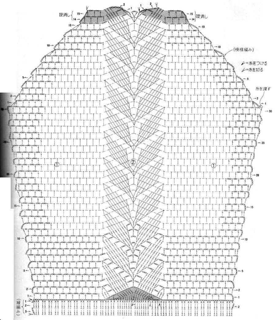 Pullover uncinetto schema retro