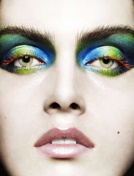 Trucco artistico per occhi verdi