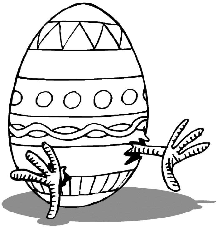 Uovo con pulcino da colorare per Pasqua