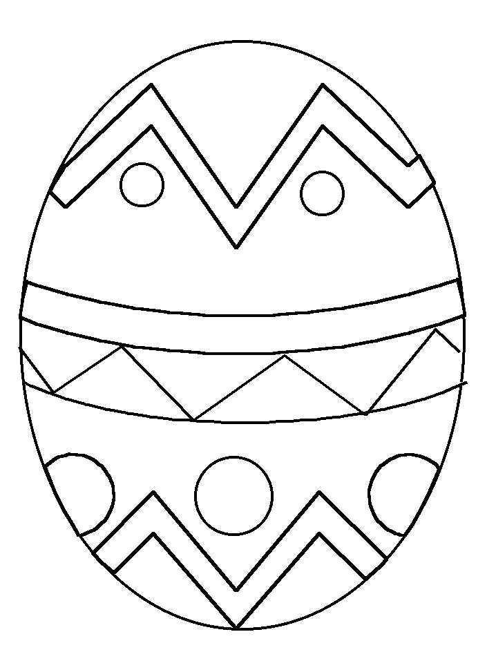 Uovo semplice da colorare per Pasqua
