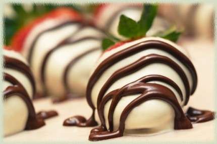 fragole al cioccolato bianco