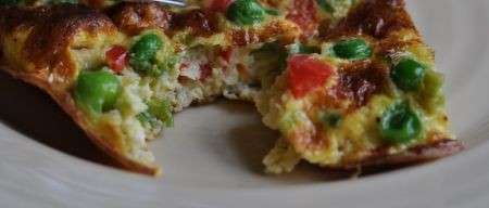 frittata con i piselli